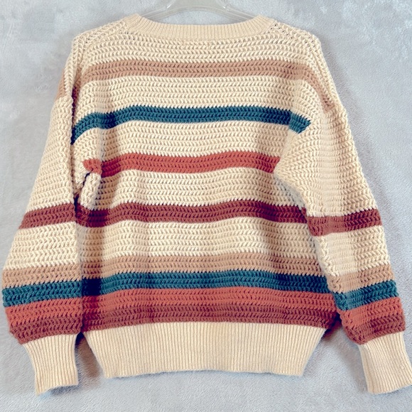 Altard state oversized round neck striped sweater size M/L - Picture 3 of 7